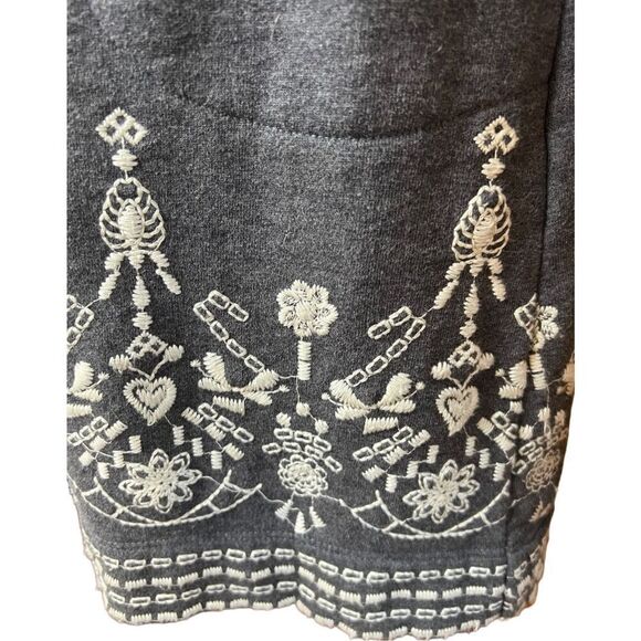 Johnny Was Grey Cotton Embroidered Military Coat Size XS - Picture 5 of 9
